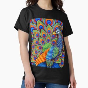 Colorful Paisley Peacock Rainbow Bird — graphic tee